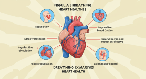 practicing breathing exercises for heart health with yoga posture