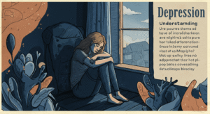 woman sitting by window reflecting on understanding depression