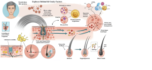 Young adult with early gray hair due to stress