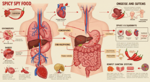 Capsaicin molecules boosting body temperature and circulation