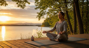 doing yoga to improve stress management