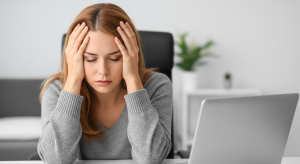 journal and coffee on desk for mental wellness routine