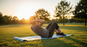 exercising to lose belly fat outdoors