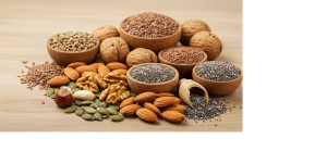 Fresh blueberries and strawberries supporting heart health