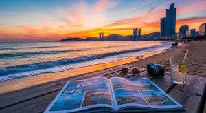 Busan Haeundae Beach sunset — Korea travel itinerary and tips coastal view